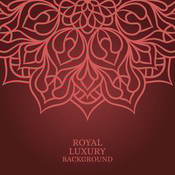 Mandala round ornament background template vector