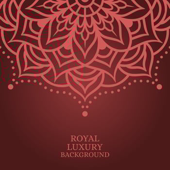 Mandala round ornament background template vector