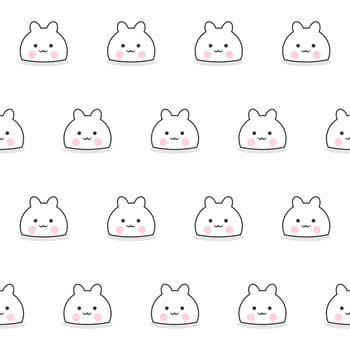 Seamless pattern with doodle kawaii vector