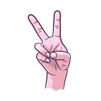 Peace sign hand gesture vector illustration