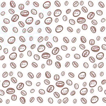 Coffee beans seamless pattern background vector