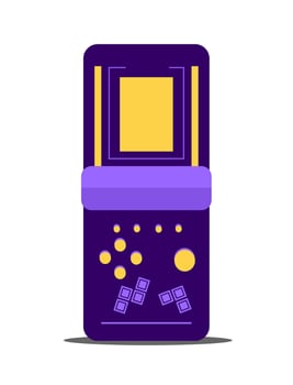 Tetris Retro game console 80's 90's Stylish Retro party. Vector Illustration flat style