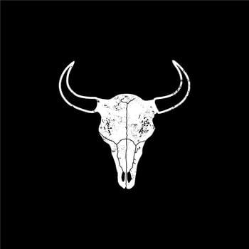 Grunge Cow Buffalo Bull Bison Angus Skull Head Vector Design