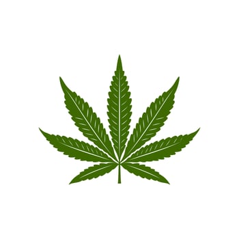 Single Hemp Pot Marijuana Cannabis leaf vector