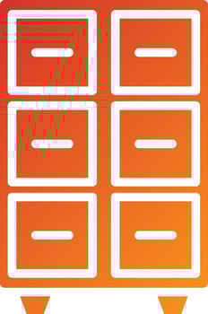 Filing Cabinet Icon Style vector