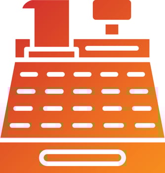 Cash Register Icon Style vector