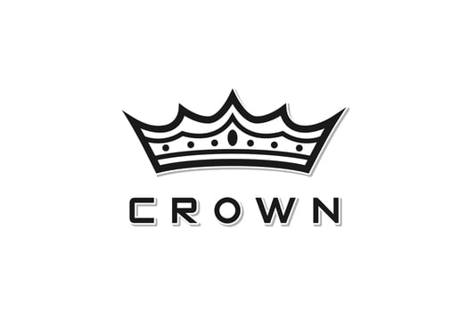 Minimalist Royal Queen Crown Logo Design Inspiration vector