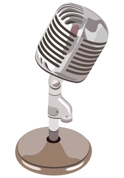 Microphone. Podcast concept. vector