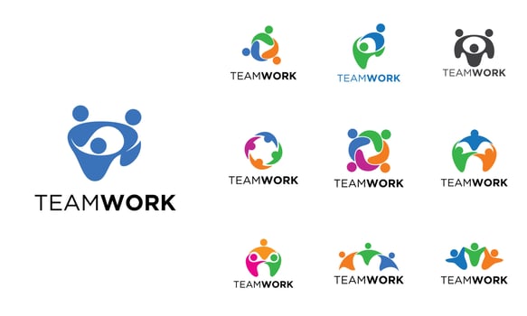 Logo design concept related to unity or community vector