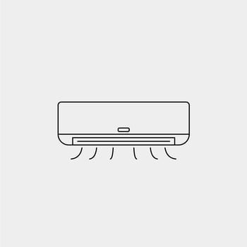 Air conditioner outline icon illustration vector
