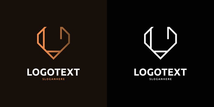 V letter golden logo abstract design on dark color background, V alphabet logo vector