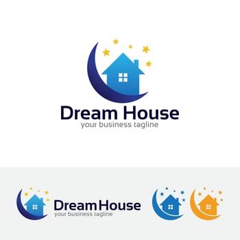 Dream house logo template vector
