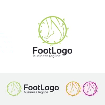 Foot vector logo template