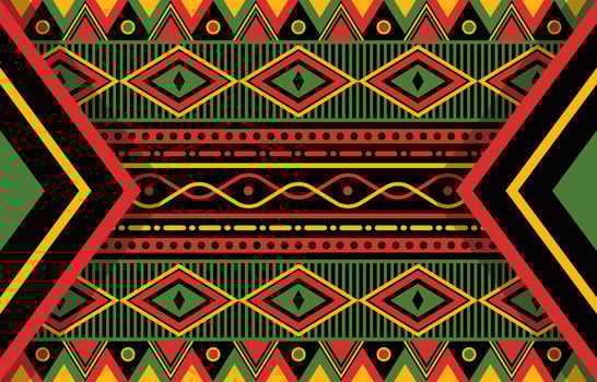 Seamless Pattern Pan African Color Background vector