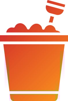 Sand Bucket Icon Style vector
