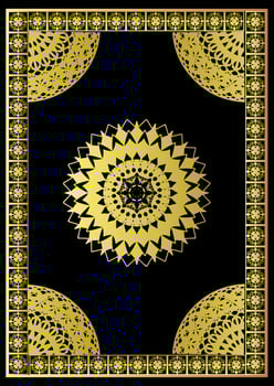 Quran book cover design that means the holy quran Premium Vector
