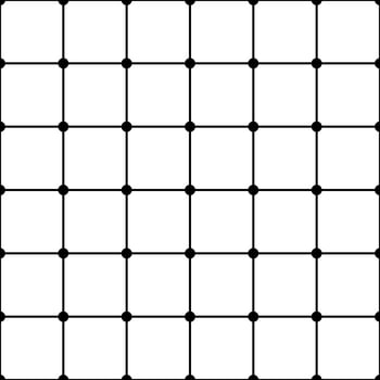 Seamless Background Grid Lines black Dots White Background vector