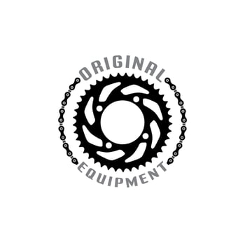 Gear and Chain Logo Vehicle Spare Parts Symbol Design Inspiration vector