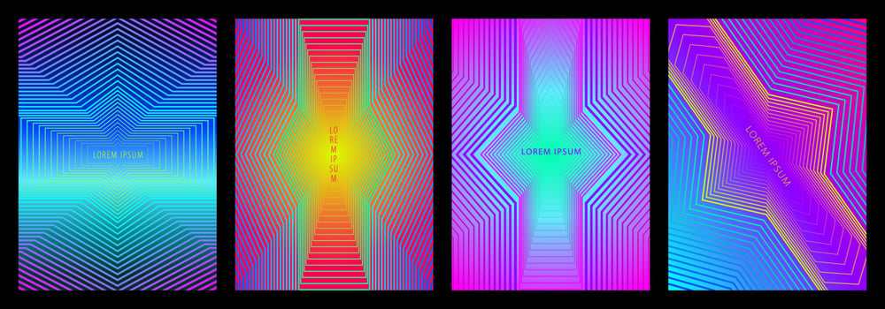 Perspective Zigzag Linear Design Backgrounds vector