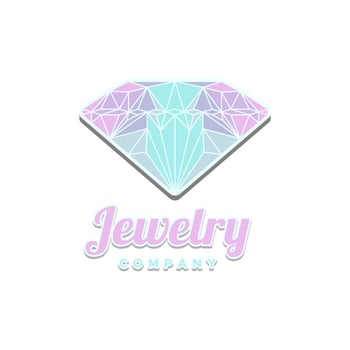 Diamond Gem Crystal Logo Vector For Jewelry Logo Design Inspiration
