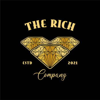 Gold Crystal Diamond Logo For Luxury Jewelry Shop Design Inspiration vector