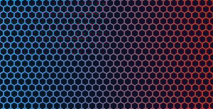 Hexagonal technology pattern mesh background vector