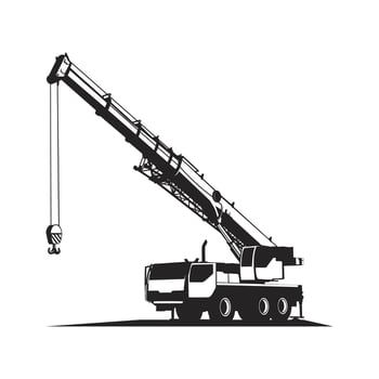 Mobile Crane silhouette vector
