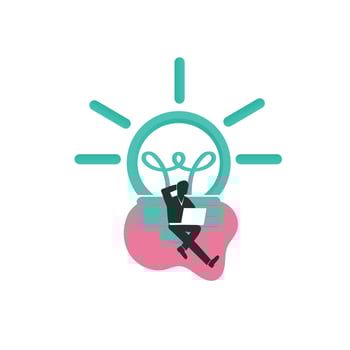 The concept of an idea in a businessman. EPS 10. Vector