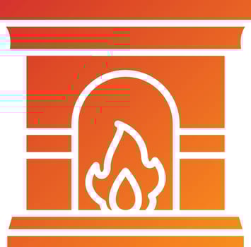 Fireplace Icon Style vector