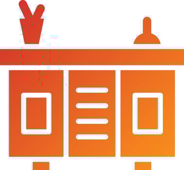 Counter Desk Icon Style vector