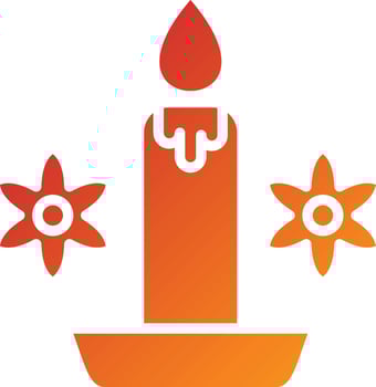 Scented Candle Icon Style vector