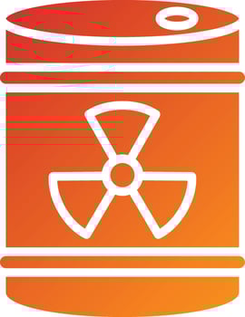 Radioactive Barrel Icon Style vector