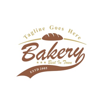 Bakery Bake Shop Label Sticker Logo design vector