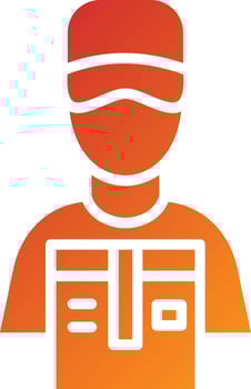Delivery Man Icon Style vector