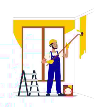 Painter Paint the Wall vector