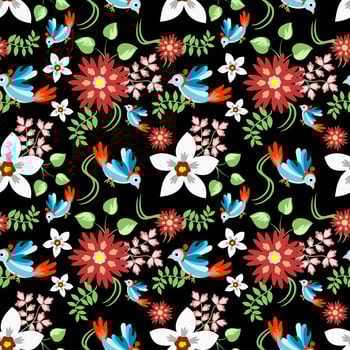 Seamless Floral Pattern in vector