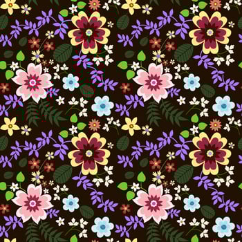 Seamless Floral Pattern in vector