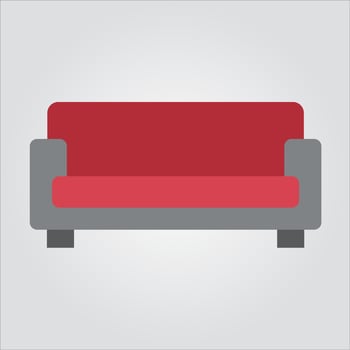 Isolated Color Sofa Icon Scalable Vector Graphic
