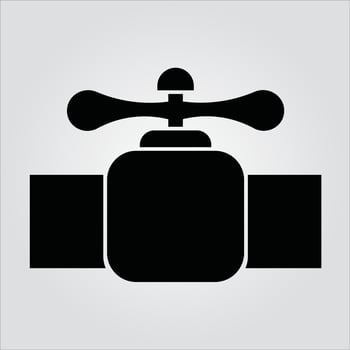 Isolated Glyph Faucet Icon Scalable Vector Graphic