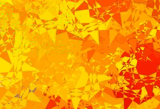Dark Yellow vector template with triangle shapes.