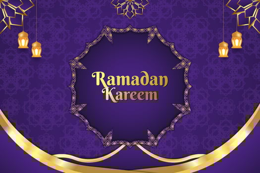 Background Ramadan Islamic style with purple color vector