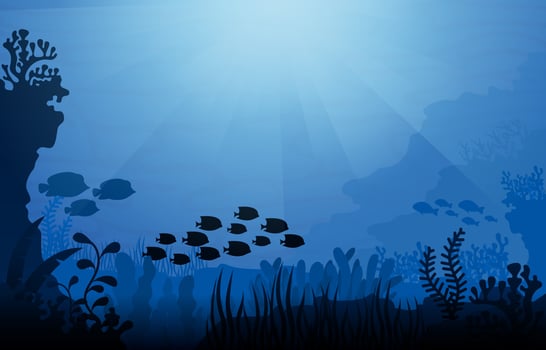 Deep Blue Ocean vector