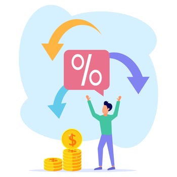 Illustration vector graphic cartoon character of rebate program