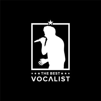 Singer Silhouette Logo Design Inspiration vector