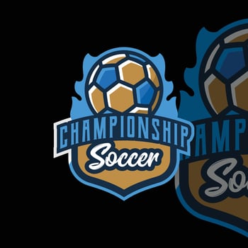 Soccer football champion E-sports Gaming logo vector template. Gaming Logo. sports logo design