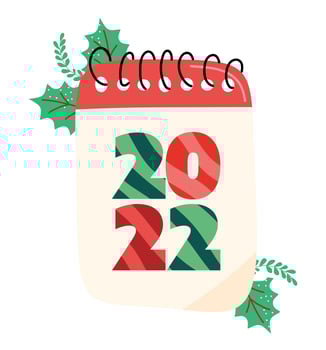 2022 new year calendar vector