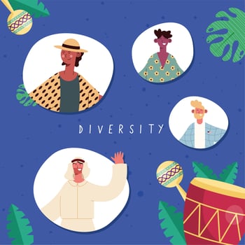 diversity men design vector