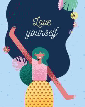 love yourself design vector
