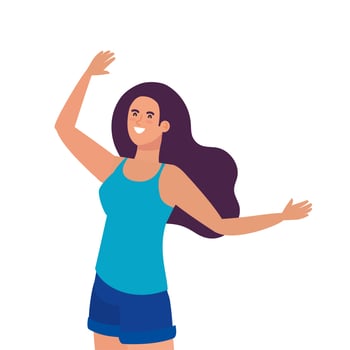 Isolated avatar woman vector design