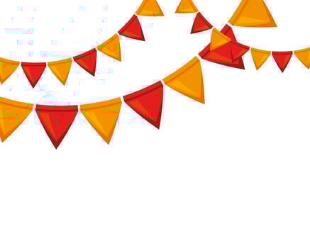 carnival garlands, festive celebration, isolated icon vector